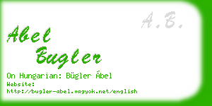 abel bugler business card